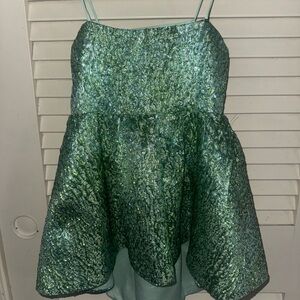 AMYLYNN Green Sequin Women's Blouse